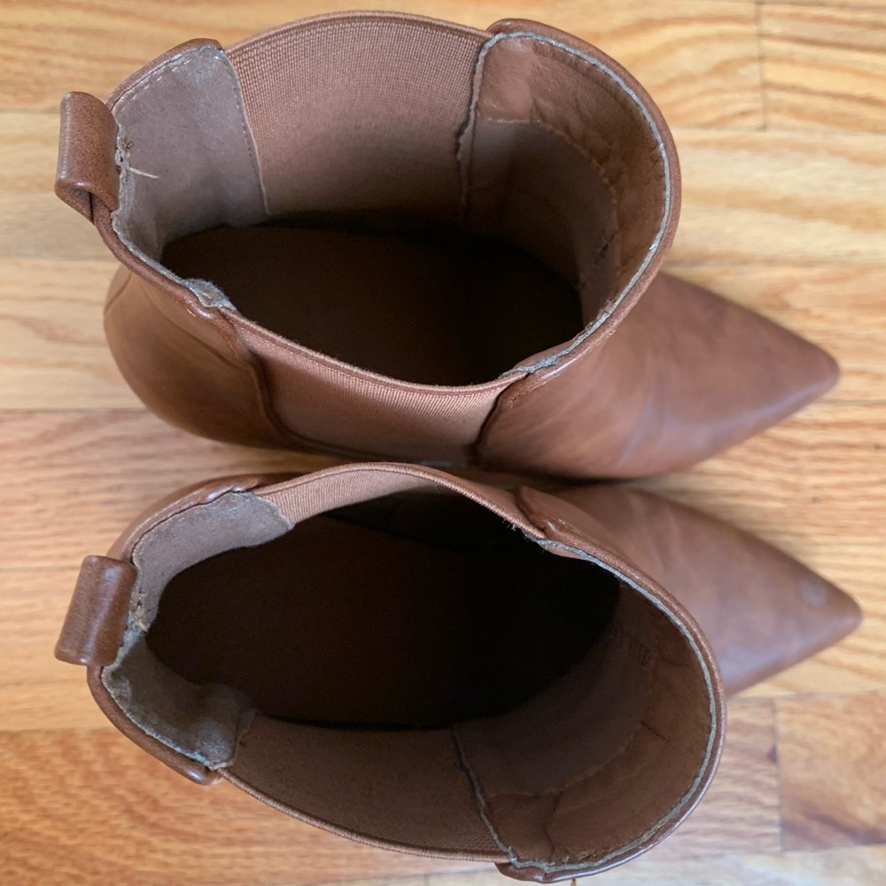 Brown Pointed Toe Ankle Boots. Wide Calf friendly. Size 8.5 - Picture 7 of 11